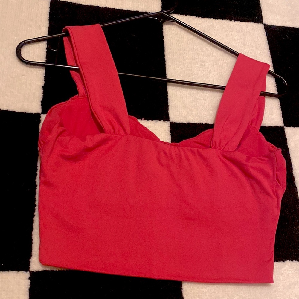 Pink Cropped Tank - Picture 2 of 3